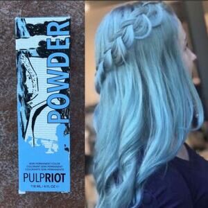 Pulp Riot Powder Semi Permanent Hair Color 4 oz – Cool Pastel Blue Tone Hair dye